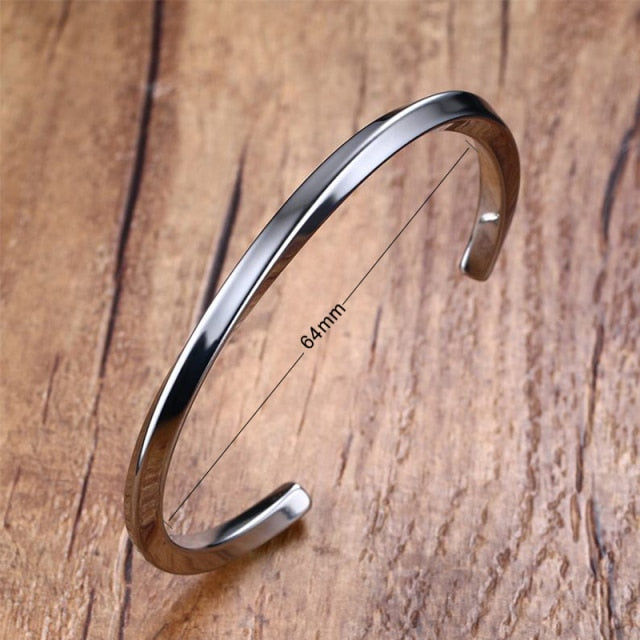 Vintage Stainless Steel Bangle for Men Women Twisted Cuff Bracelet Unisex Casual Jewelry