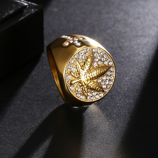 Maple Leaf Signet Ring