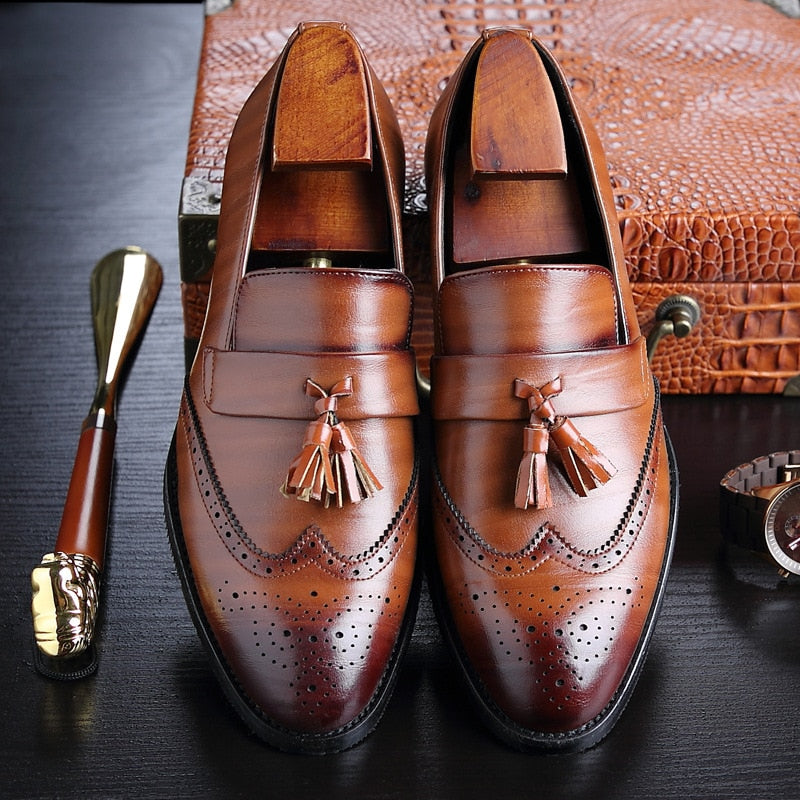 Men Leather Loafers Shoes