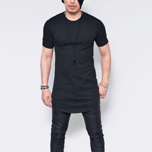 Men's Swag Round Neck Long T-shirt