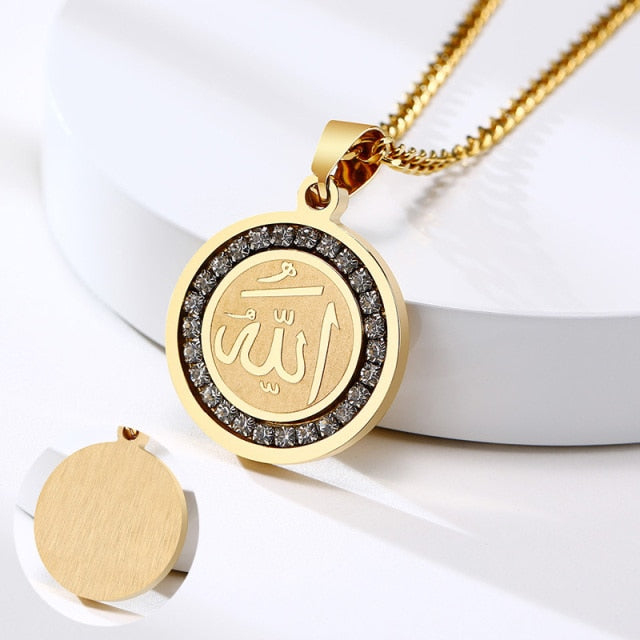Praying Hands Coin Medal Pendant Necklaces