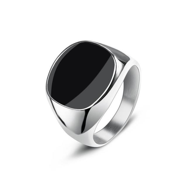 Fashion Black Stone Men Rings