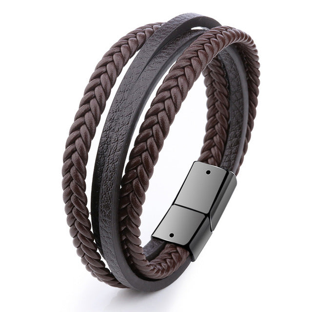 Genuine Leather Multilayer Braided Rope Bracelets