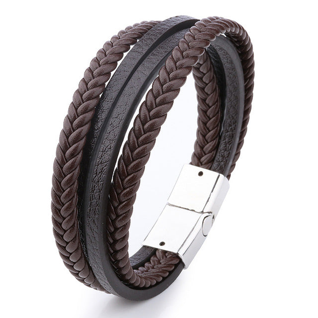 Genuine Leather Multilayer Braided Rope Bracelets