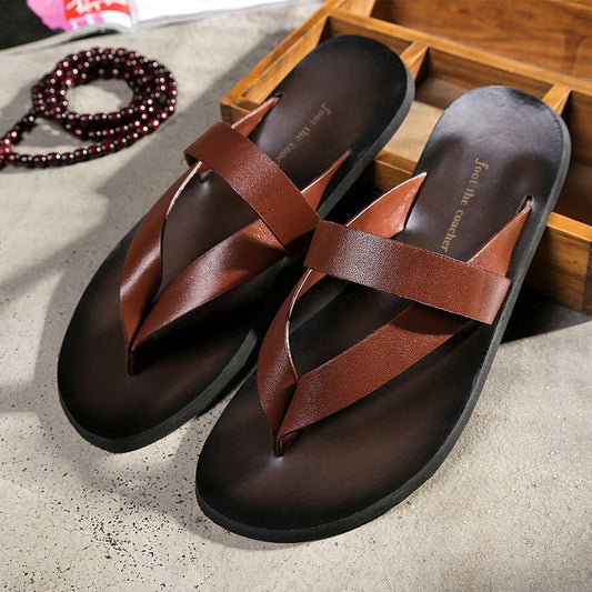 Leather Beach Slippers