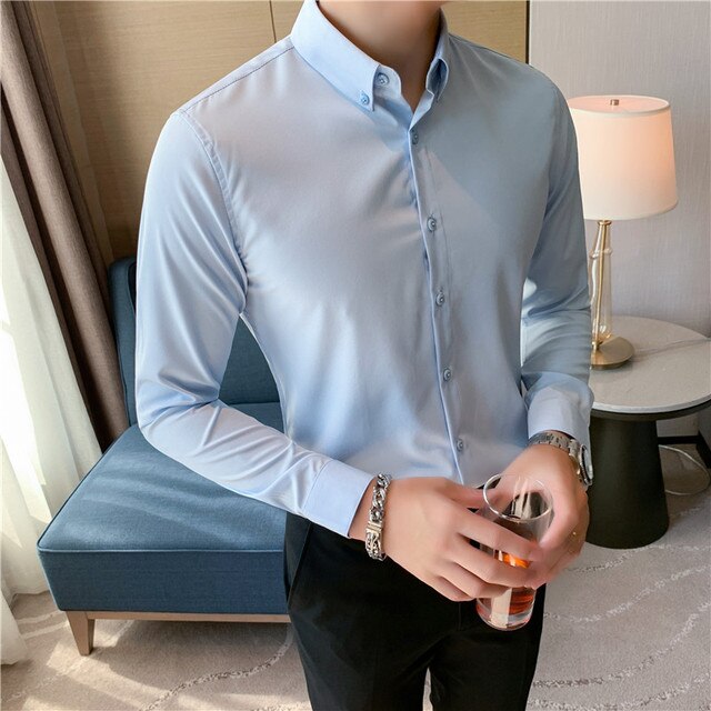 Slim Fit Business Long Sleeve Shirts