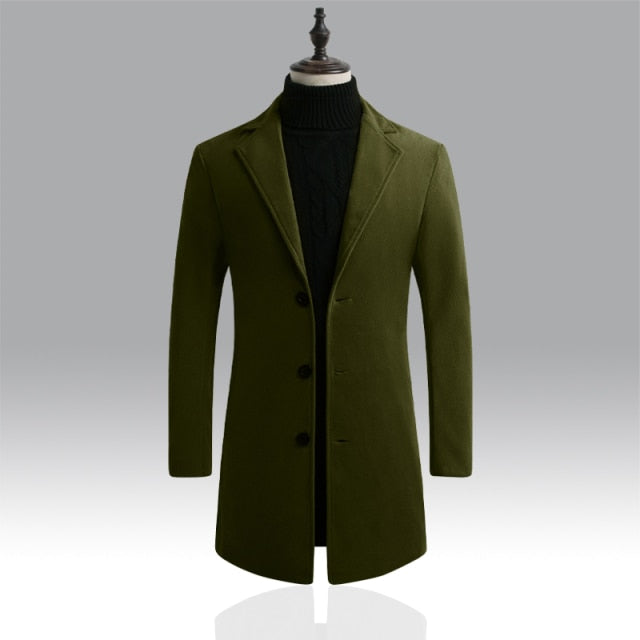 Casual Long Windbreaker Single Breasted Trench Coat Jacket