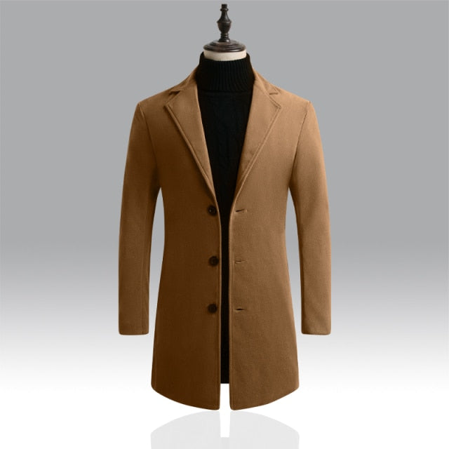 Casual Long Windbreaker Single Breasted Trench Coat Jacket