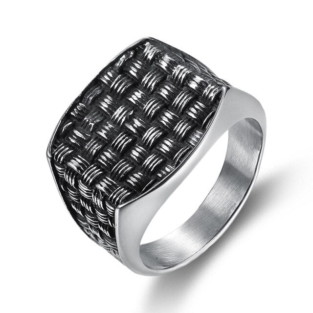 Classic Charm Men Fashion Mesh Ring