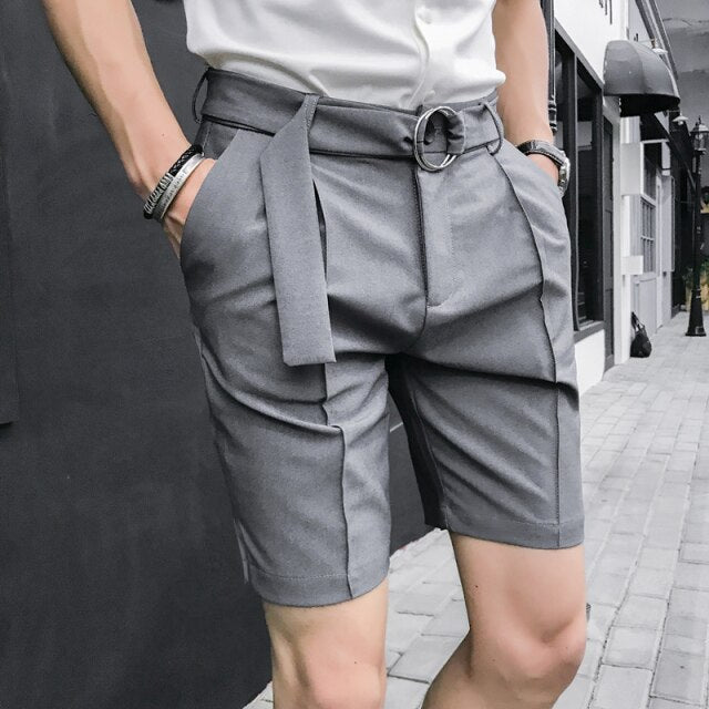 Slim Fit Solid Casual Short