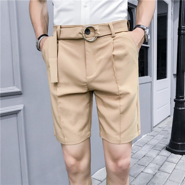 Slim Fit Solid Casual Short