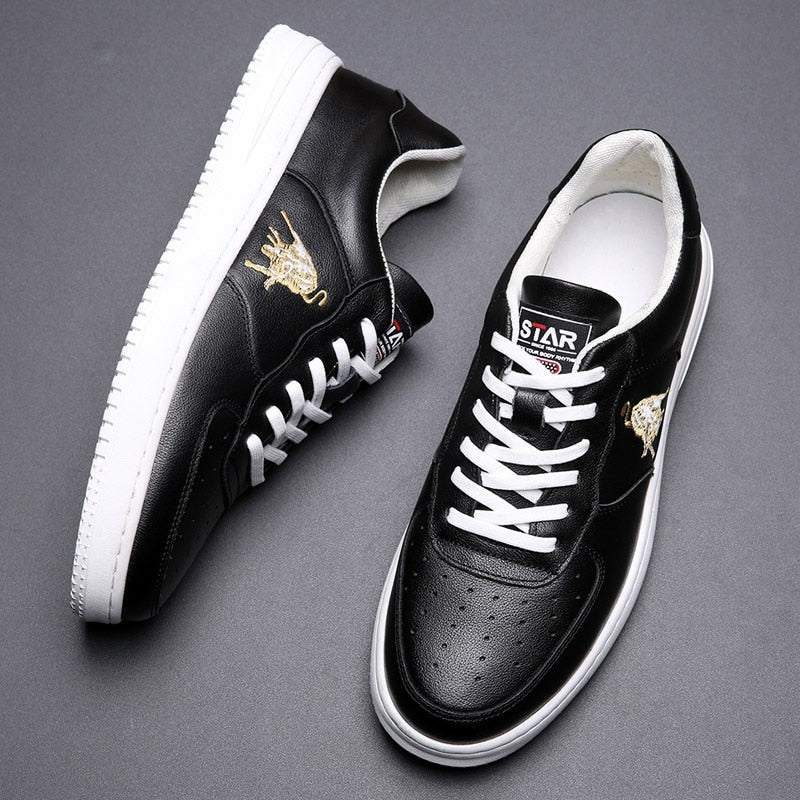 Men Casual Embroider Leisure Comfortable Flat Sneakers