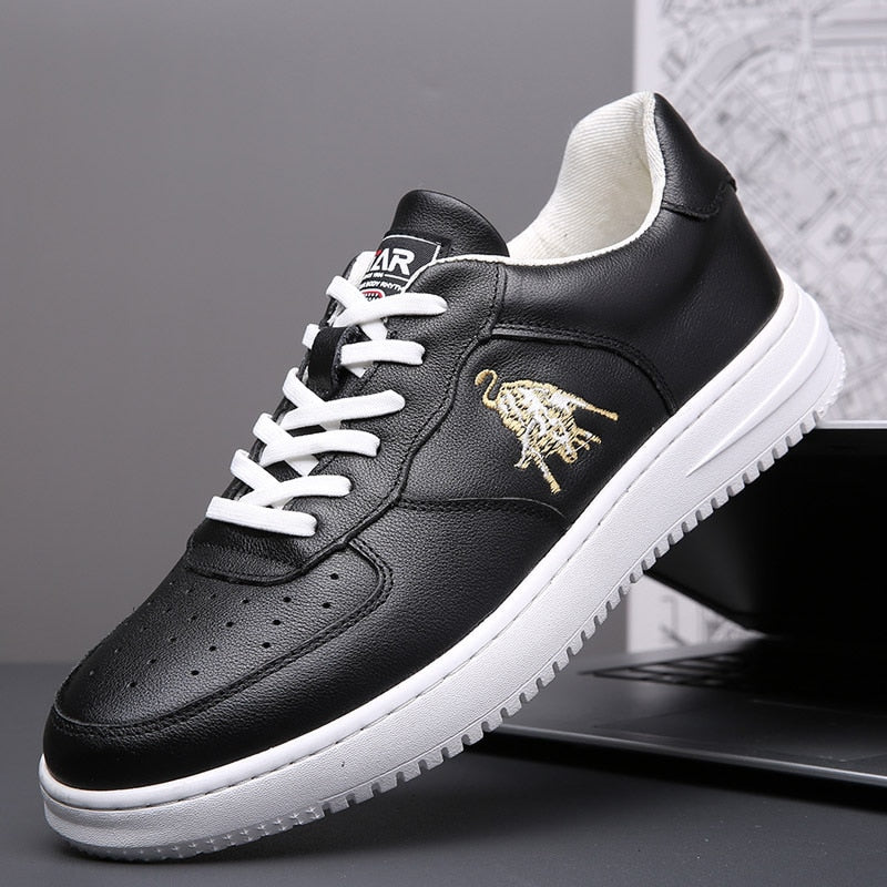 Men Casual Embroider Leisure Comfortable Flat Sneakers