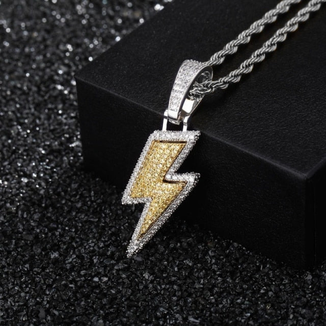 Fashion Retro Lightning Pendant Necklace Jewelry