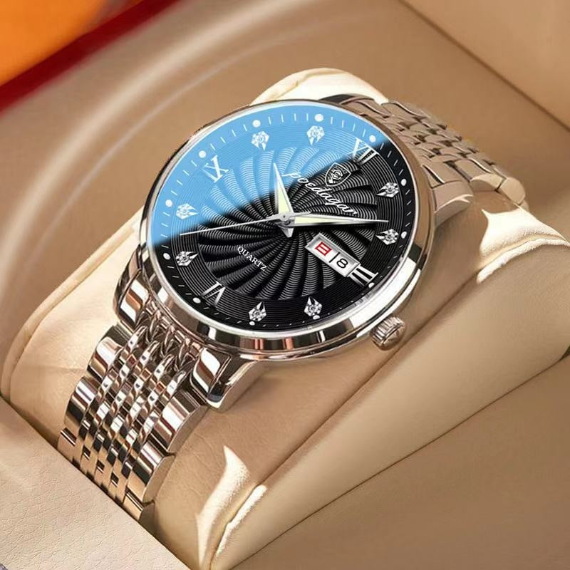Men`s Luminous Waterproof Watch Quartz Business Wristwatch