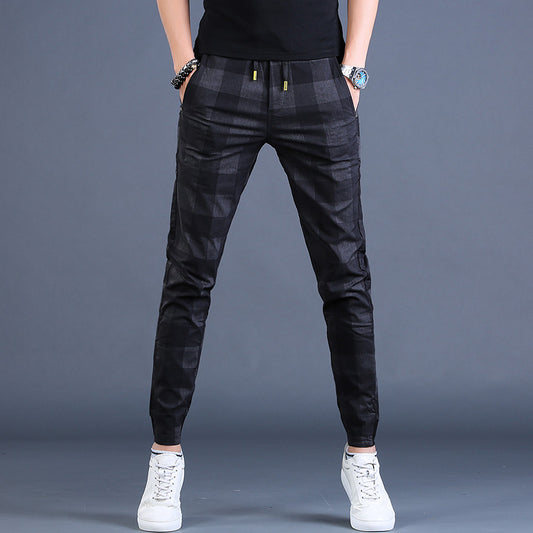 Men Plaid Casual Pant