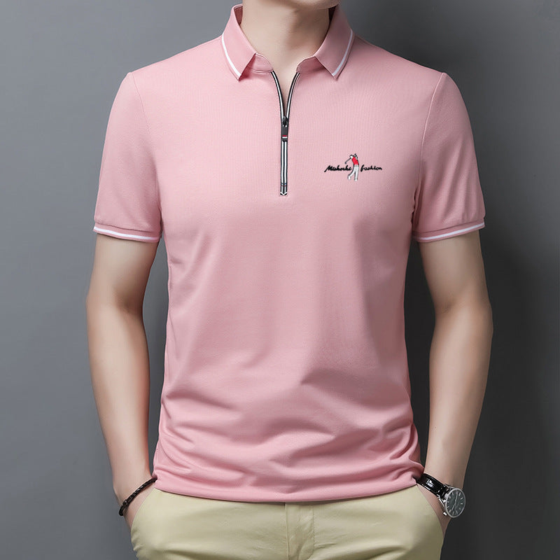 Lapel Tops Casual Slim Polo Shirts