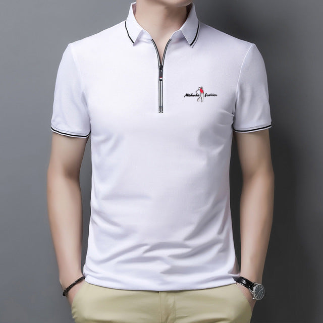 Lapel Tops Casual Slim Polo Shirts