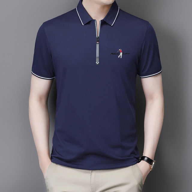 Lapel Tops Casual Slim Polo Shirts