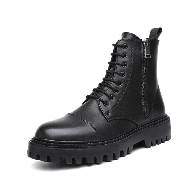 British Fashion Boot | Wild Men's Leather High-Top Boot | TOXYNO