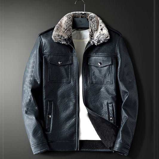 PU Leather Male Vintage Jacket