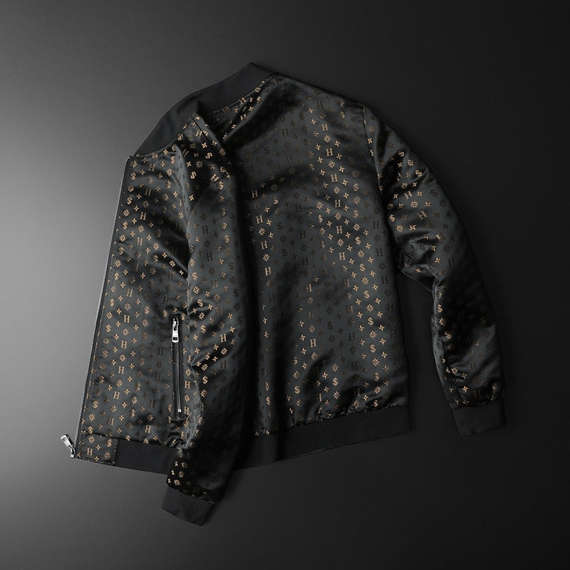 Letter Print Casual Bomber Jacket