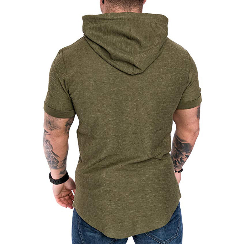 Casual Hoodies Short Sleeve Sweatshirt