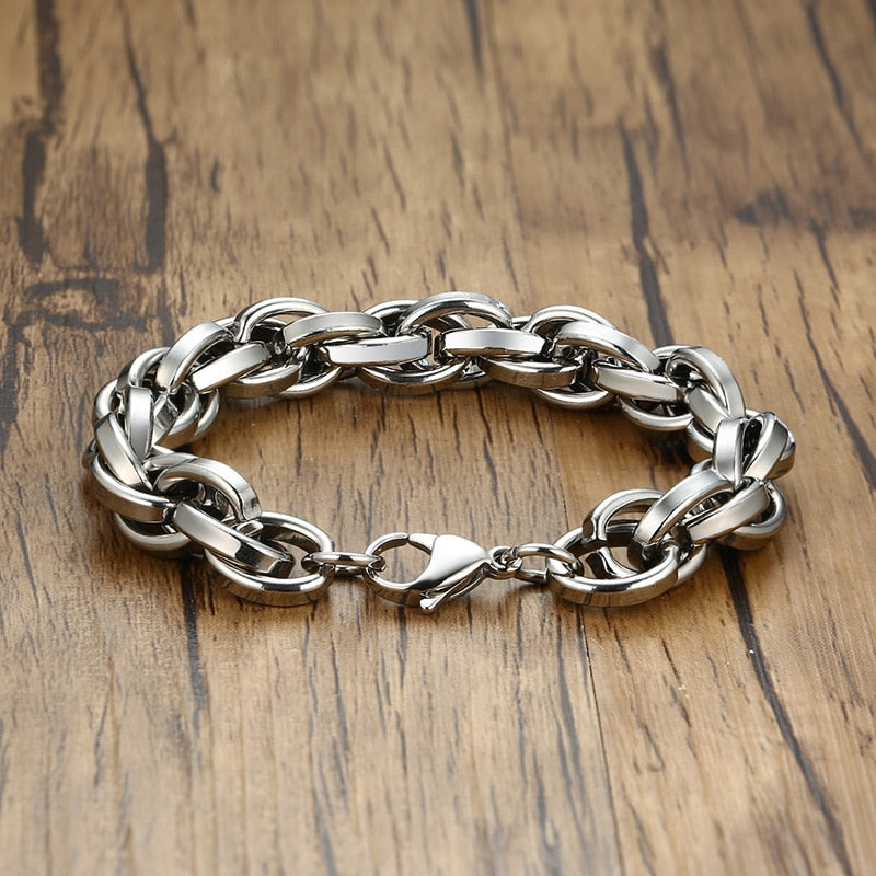 Men Twisted Rope Chain Bracelet