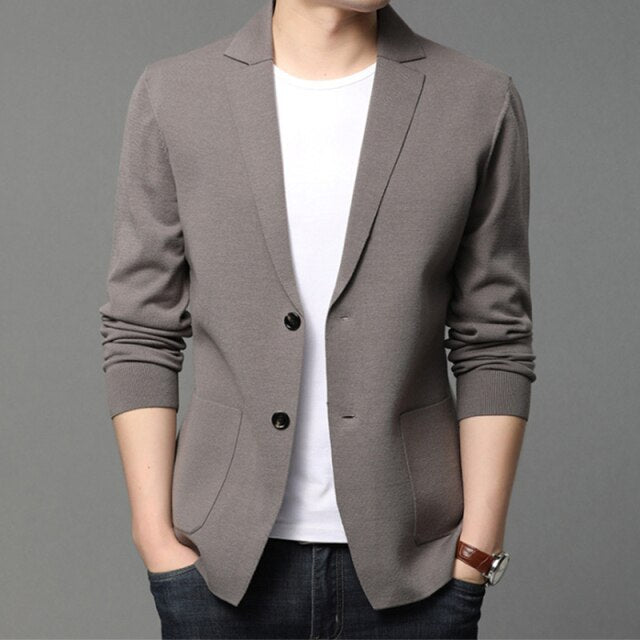 Men Blazer Knitting Fashion Sweatshirt