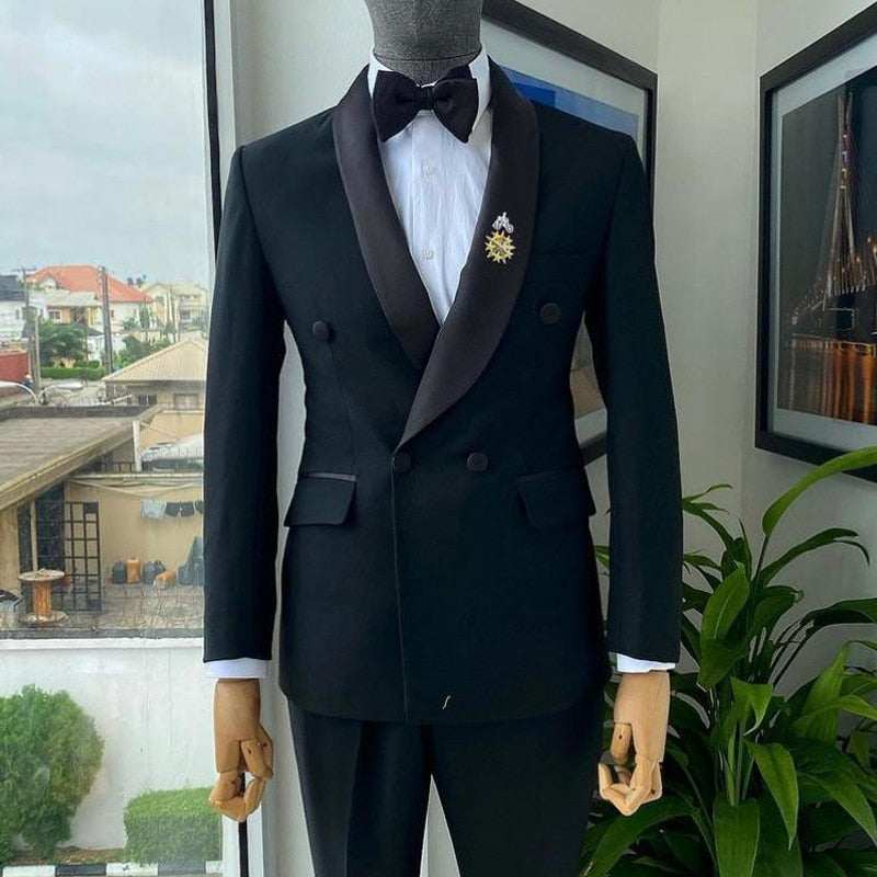 Double Breasted Slim Fit Fashion Tuxedo