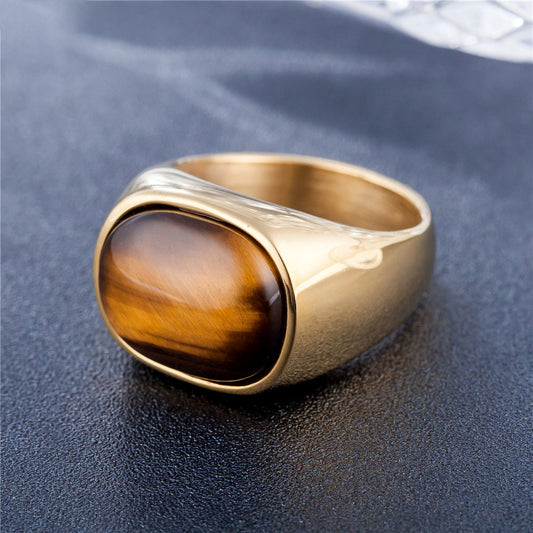 Tiger Eye Brown Stones Rings