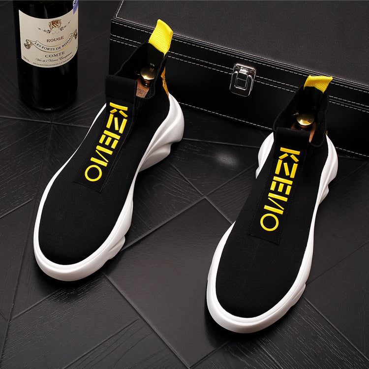 Men Fashion Casual Wool Knitted Sock Sneakers