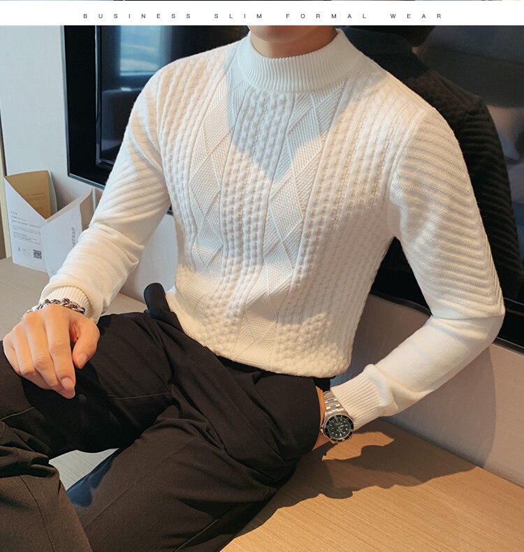 Fashion Thick Warm Casual Knitted Twist Sweater