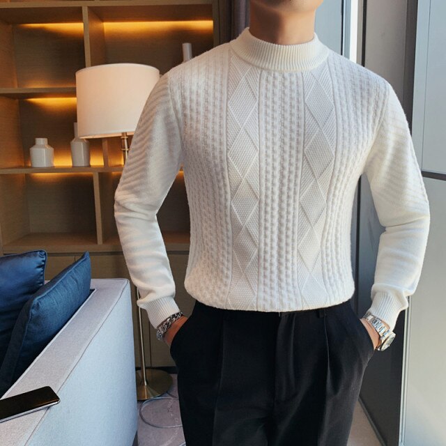 Fashion Thick Warm Casual Knitted Twist Sweater