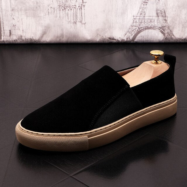 Black Suede Leather Sneakers | Casual Black Sneakers | TOXYNO