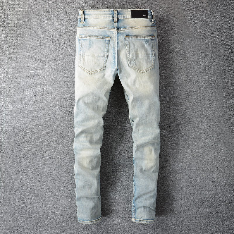 Street Fashion Ripped Letter Jeans