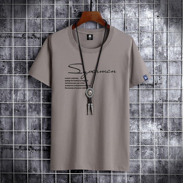 Letter Printing O-neck Casual T-shirts