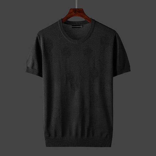 Men Ice Silk Short-sleeved T-shirts Sweater