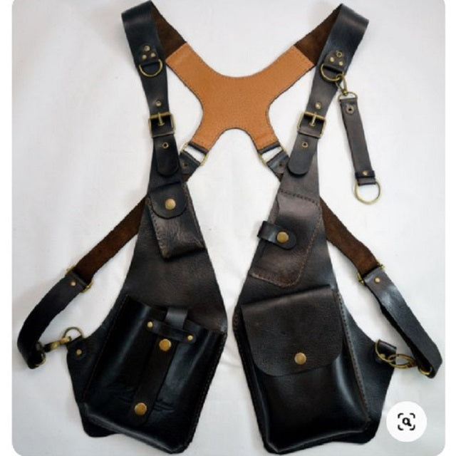 Vintage PU Leather Shoulder Harness Bag