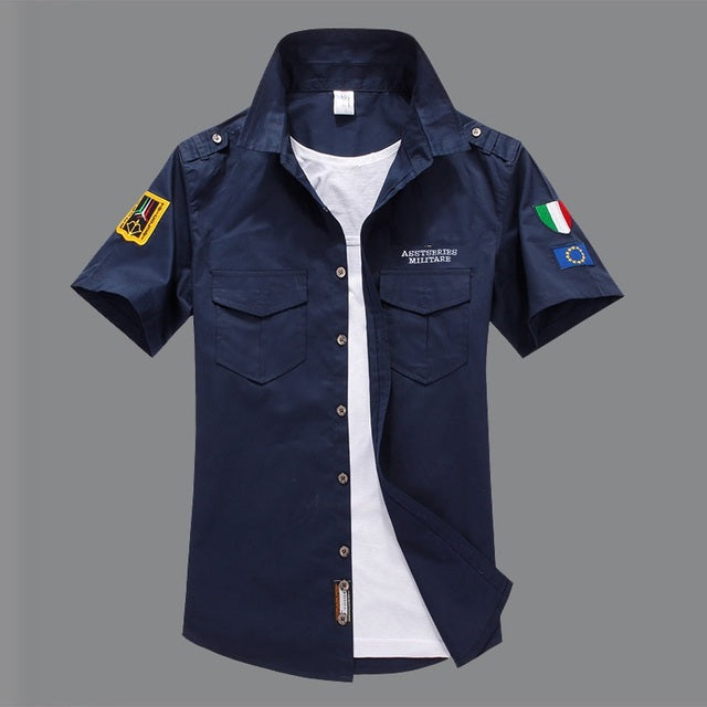 Embroidery Air Force Cargo Shirts