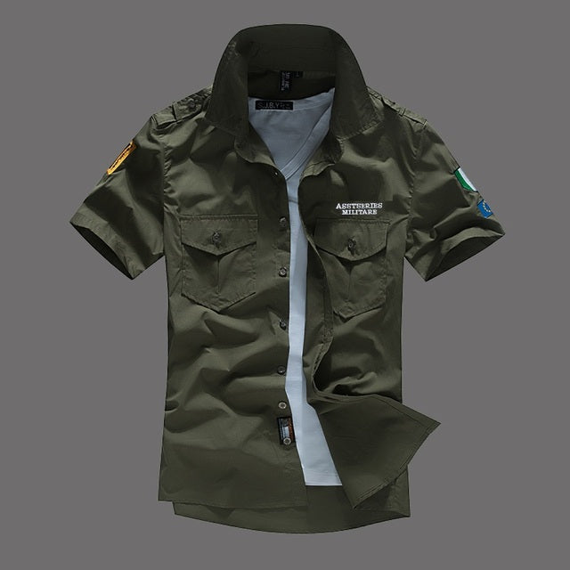 Embroidery Air Force Cargo Shirts