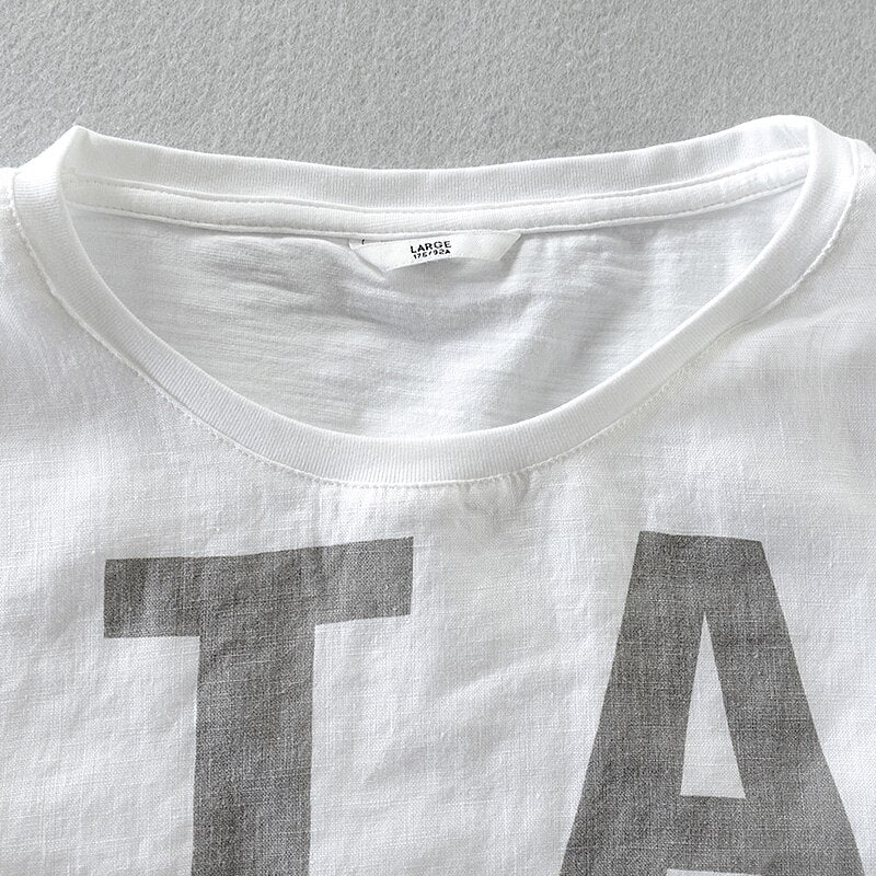 Letters Printed Stretch Fashion T-shirt
