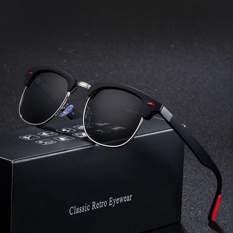 Classic Retro Rivet Polarized Sunglasses